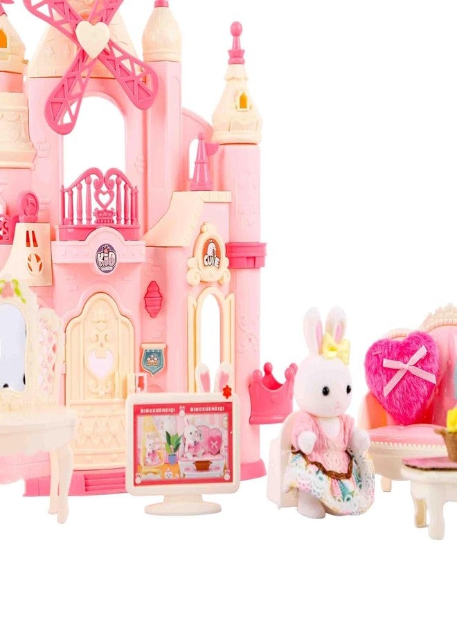 Jet Roy Bunny Big Castle Villa - Dessert House Playset with Living Room and Bedroom Accessories for Kids - Image 4